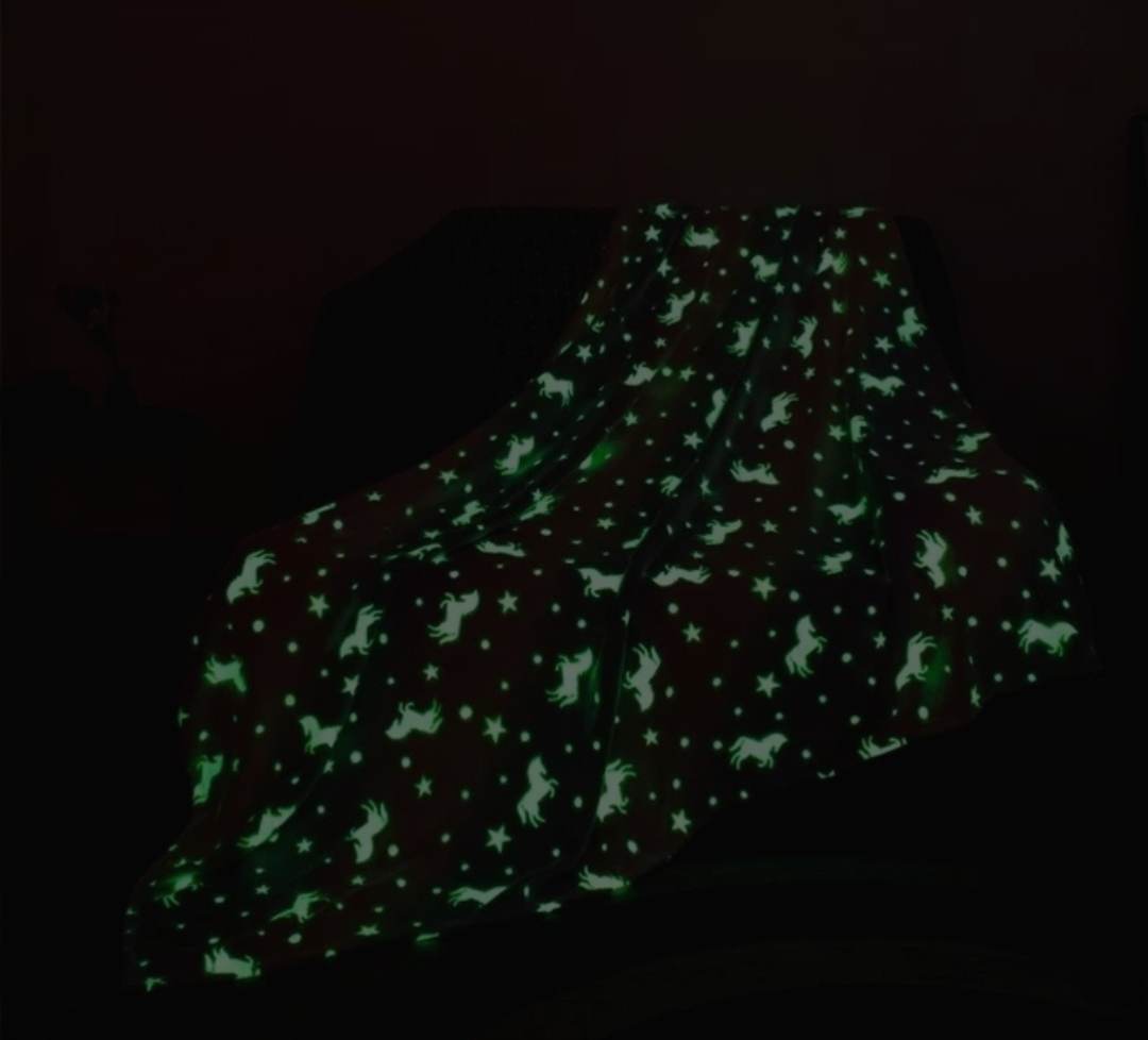 Glow In The Dark Unicorn Blanket