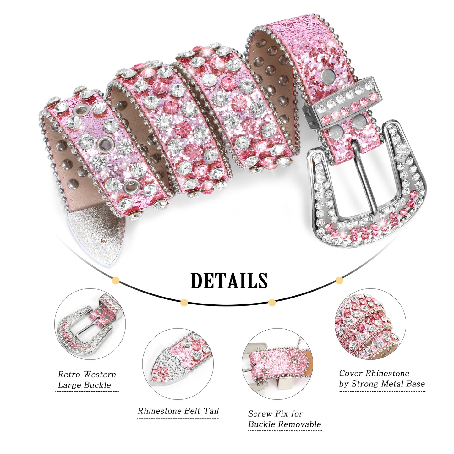 Kids Pink western belt