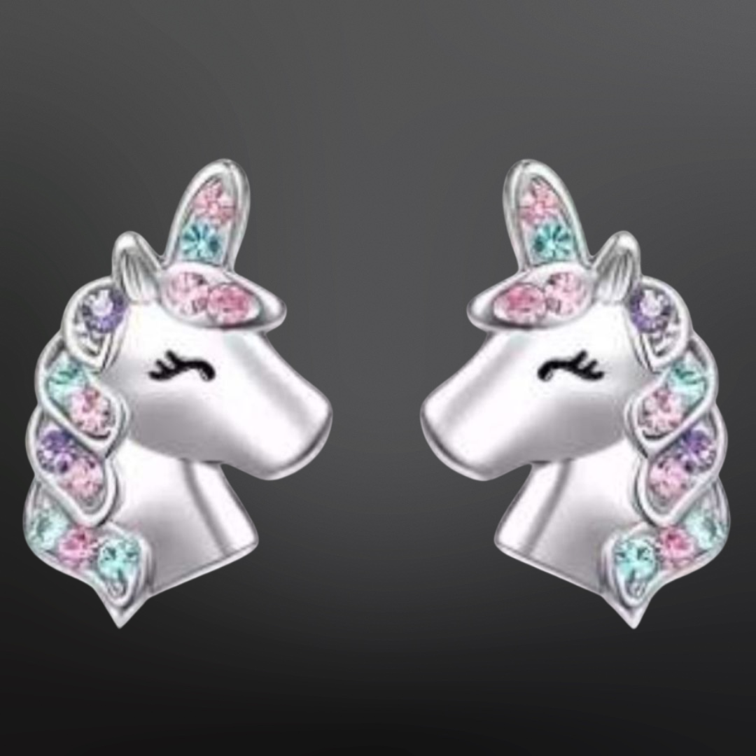 Kids Unicorn Necklace & Earring Set