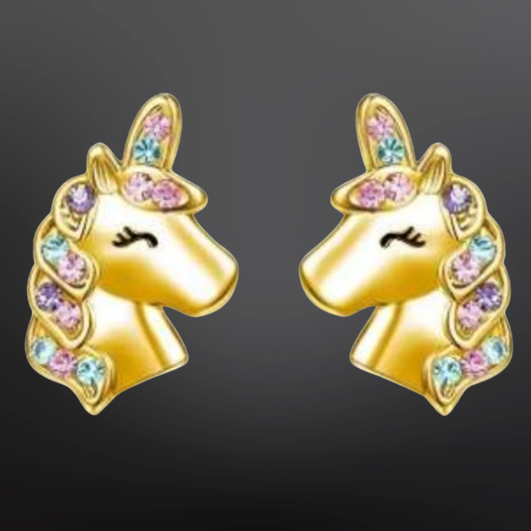 Kids Unicorn Necklace & Earring Set