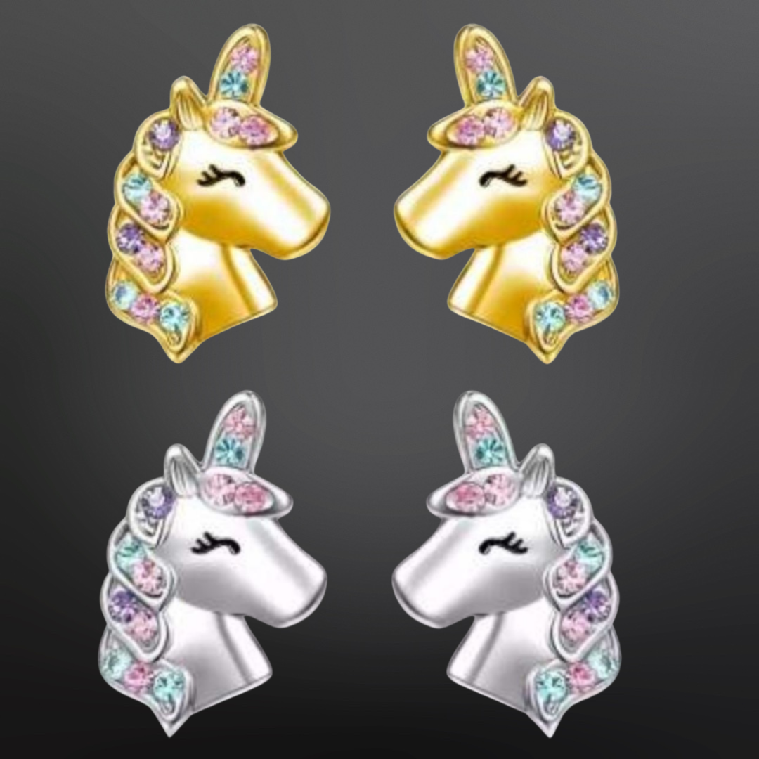 Kids Unicorn Necklace & Earring Set