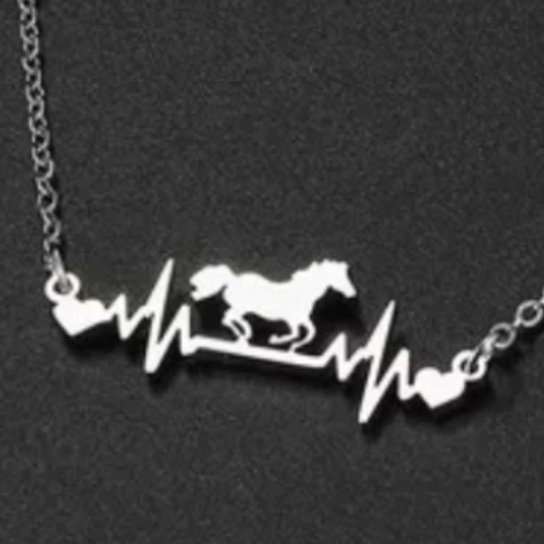 Stainless Steel Cardio Horse Necklace