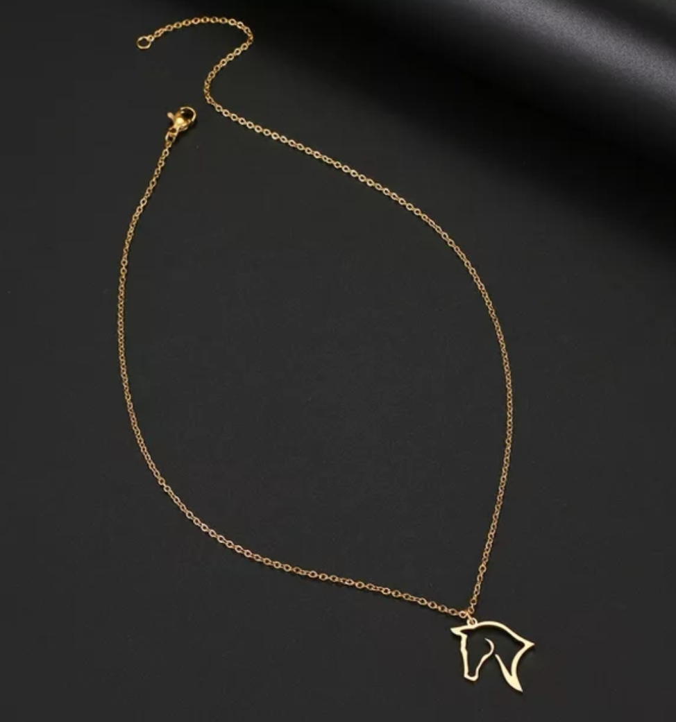 Stainless Steel Horse Head Necklace
