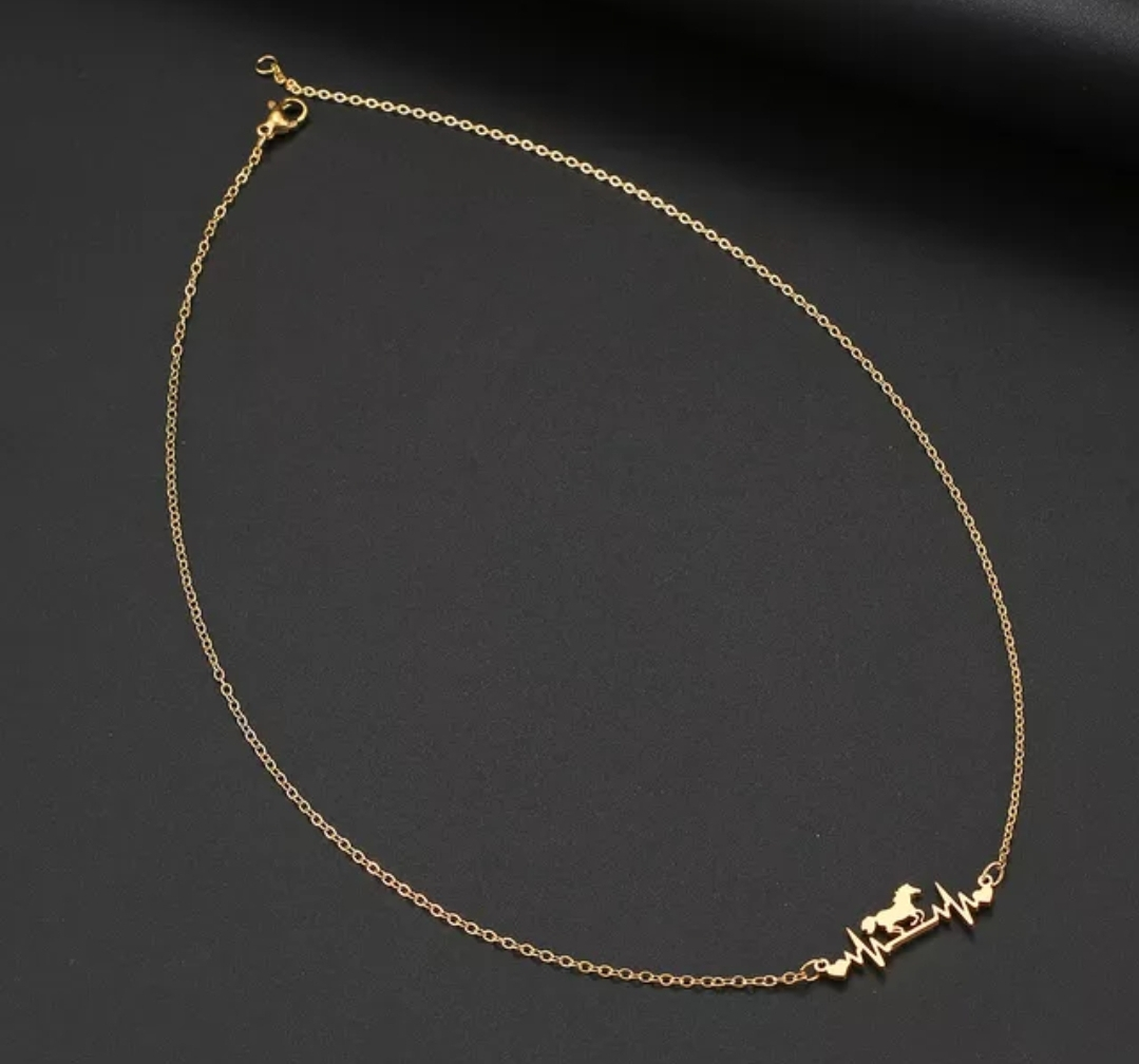 Stainless Steel Cardio Horse Necklace