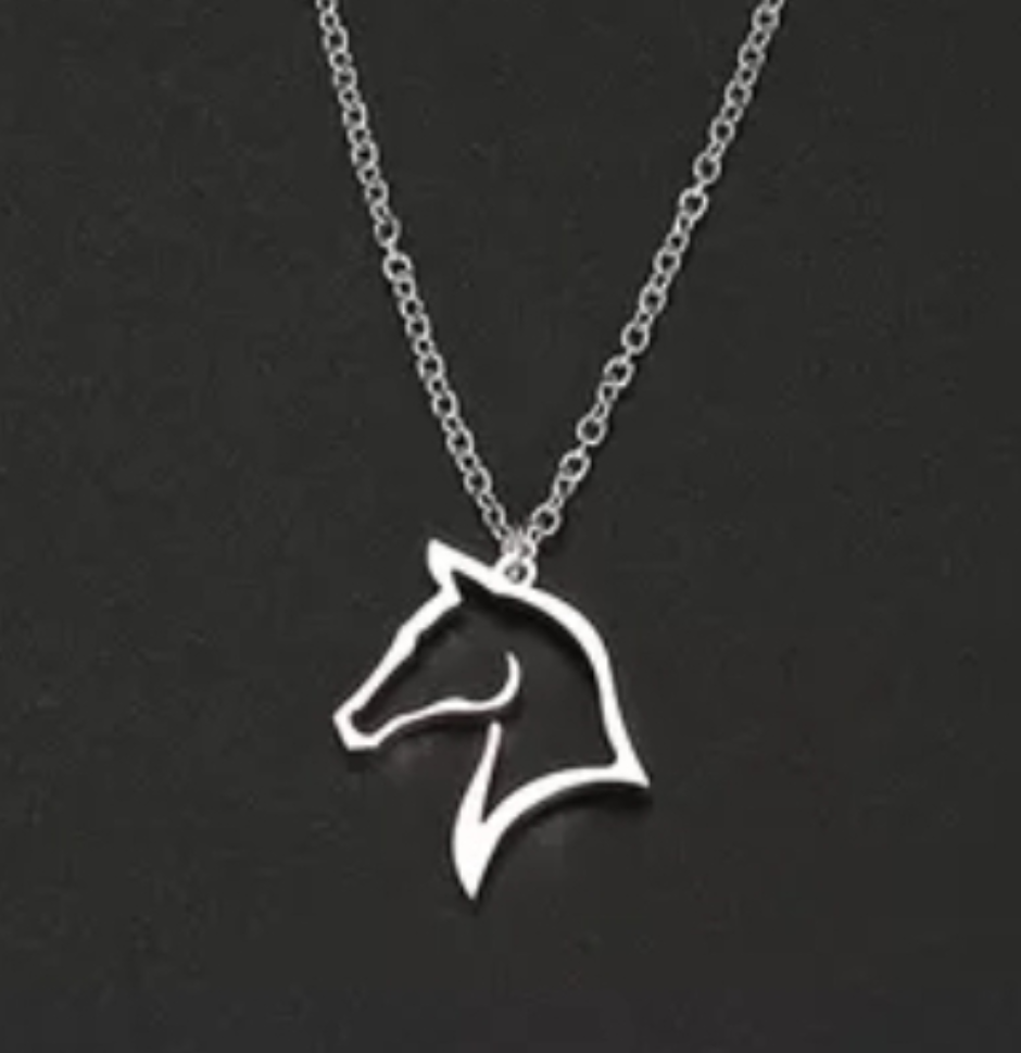 Stainless Steel Horse Head Necklace
