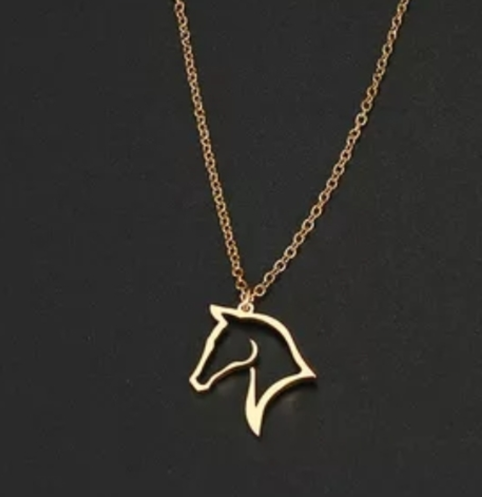 Stainless Steel Horse Head Necklace