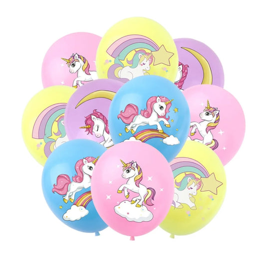 Unicorn Ballon 8 piece set