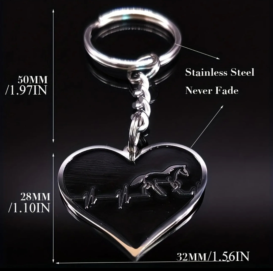 Cardio Horse Key Ring