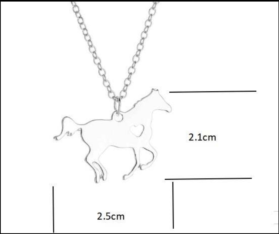 Stainless steel Galloping Horse Necklace