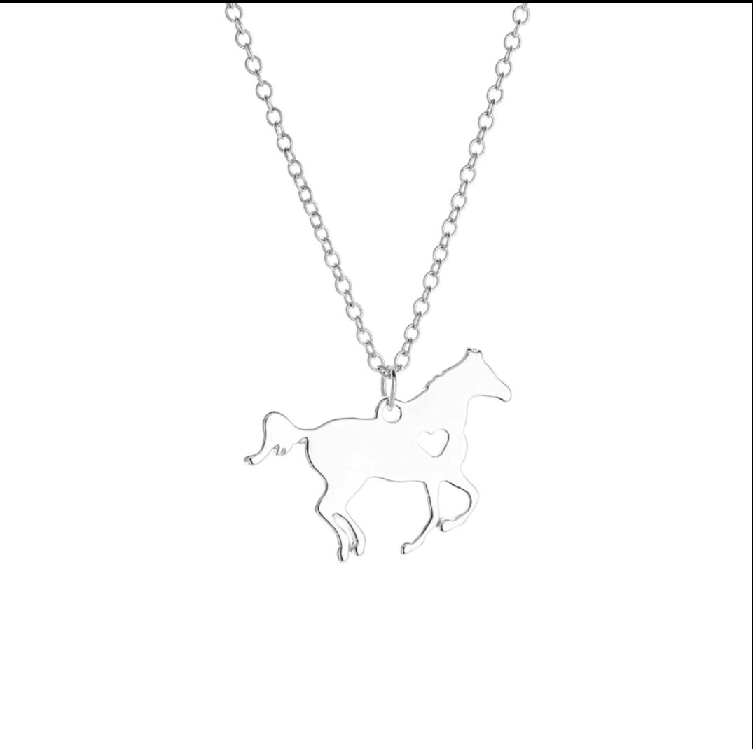 Stainless steel Galloping Horse Necklace