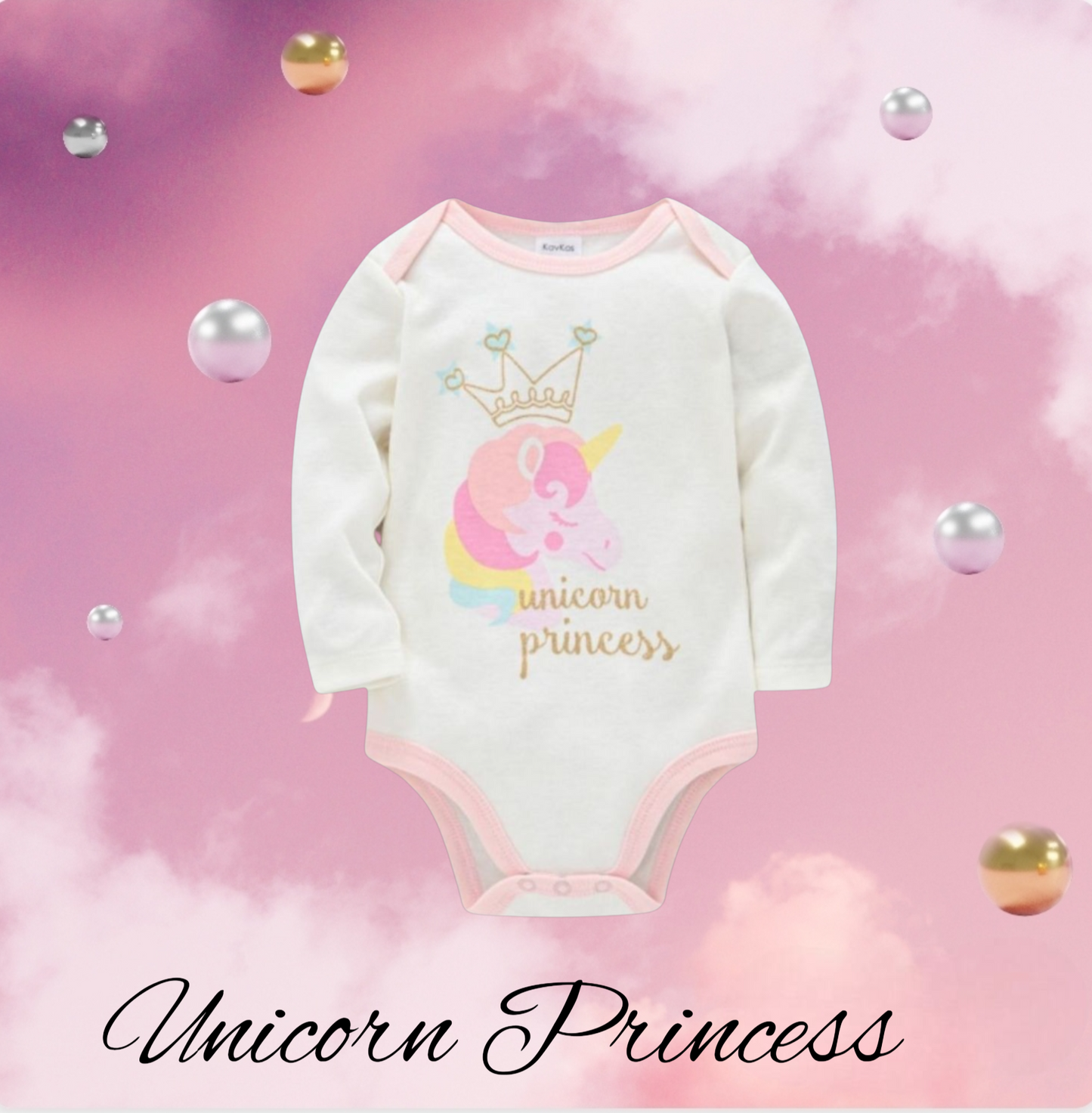 Long Sleeve Unicorn Baby Romper