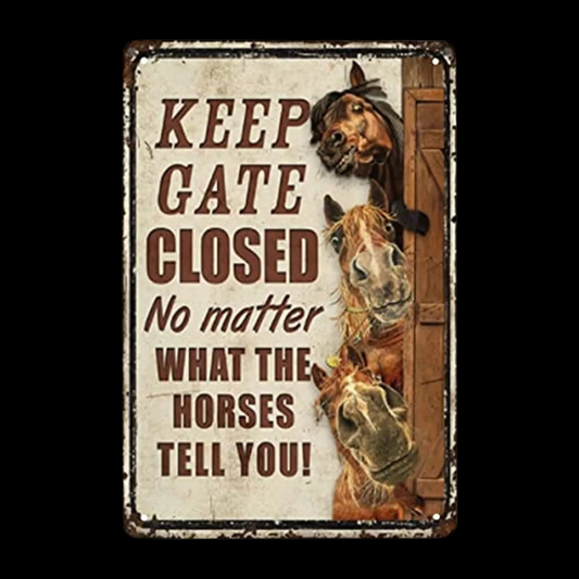 Keep Gate Closed Aliminium Sign