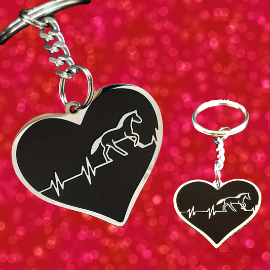 Cardio Horse Key Ring