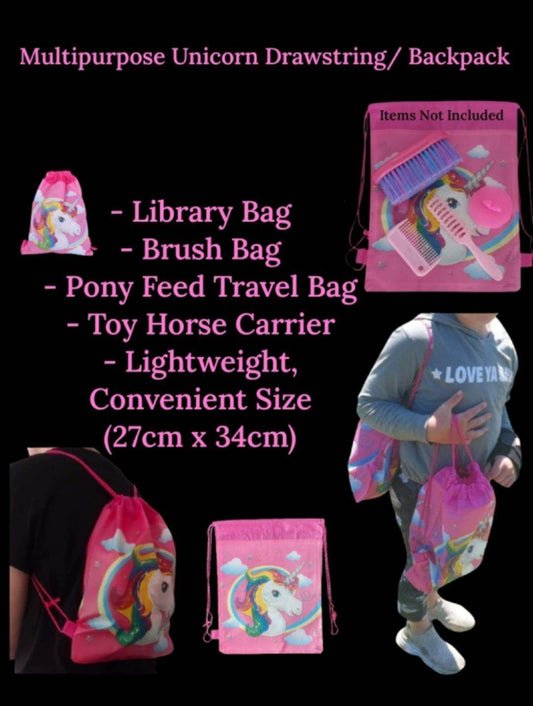 Multipurpose Unicorn Drawstring/ Backpack