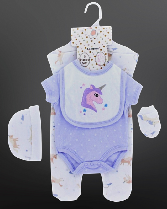 Unicorn Baby Romper 5 piece set