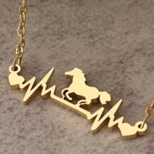 Stainless Steel Cardio Horse Necklace